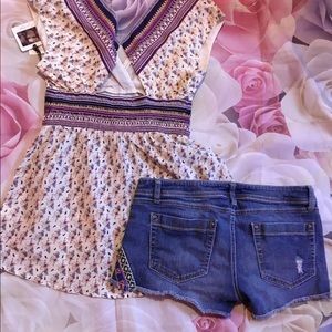 Brand new top and blue jean bundle